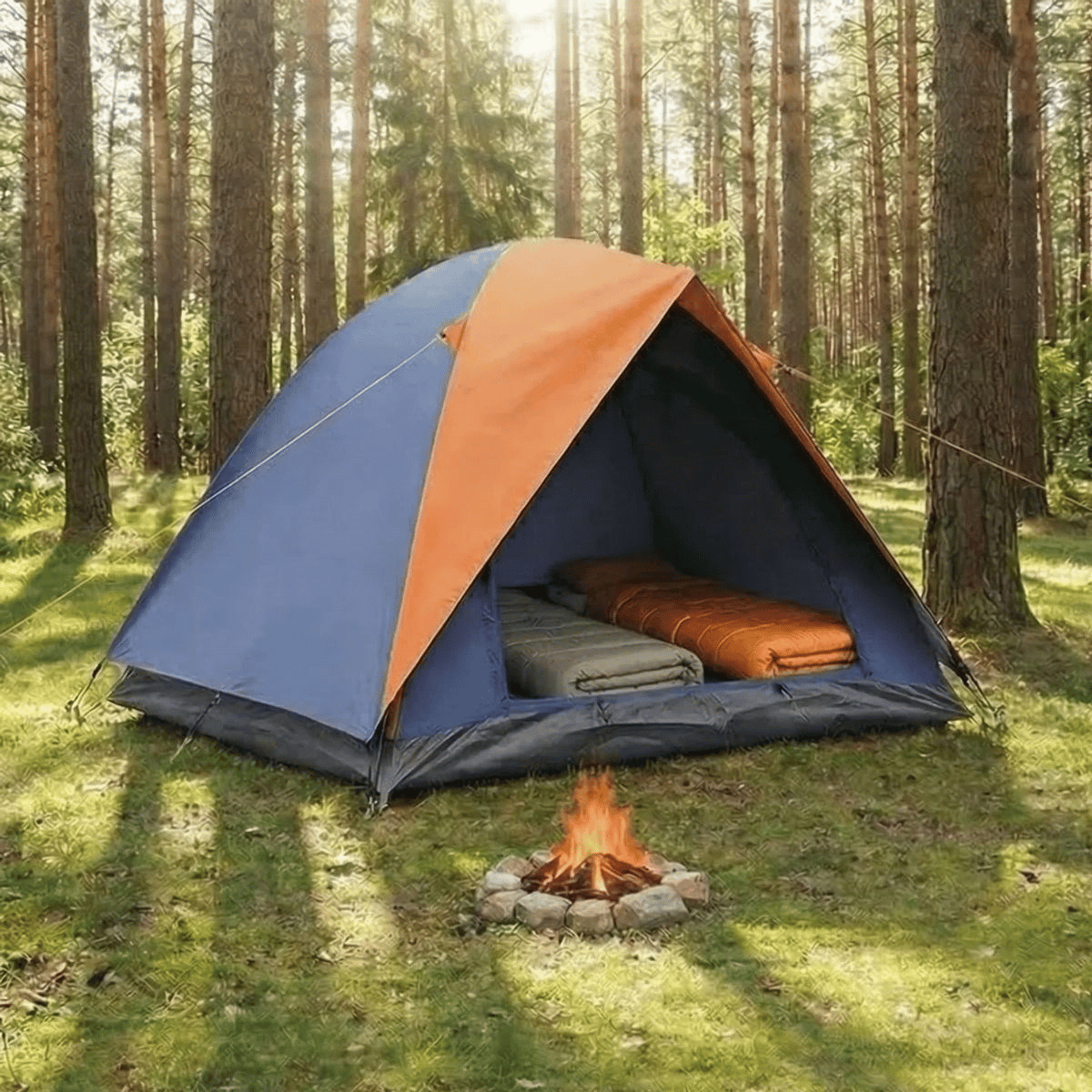 4 Kişilik Manuel Kurulum Gölgelikli Kamp Çadırı – Aile, Doğa, Piknik Ve Outdoor 200x200x135 Cm Bx40