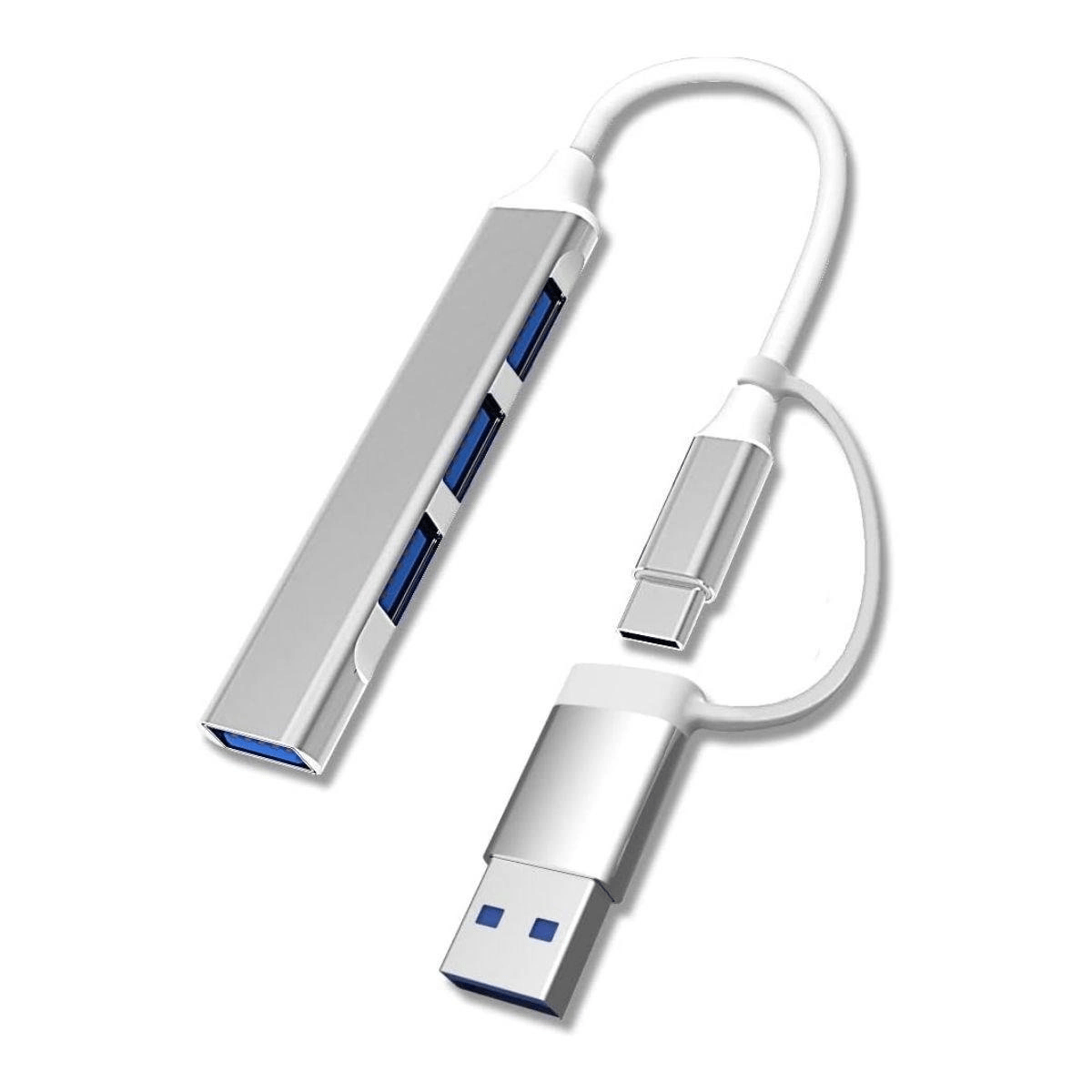 4 Port'lu Bağlantı İstasyonu Ultra İnce Usb Bölücü Type-c Tipi Çoklu Arayüz Adaptörü Multi Usb Çoklayıcı Bx40