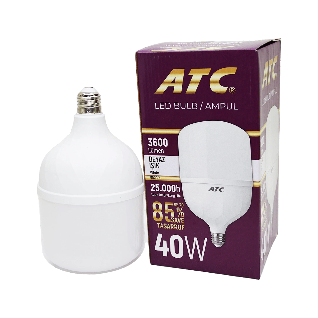 40w Torch Led Bulb Ampul Beyaz E27 Bx40