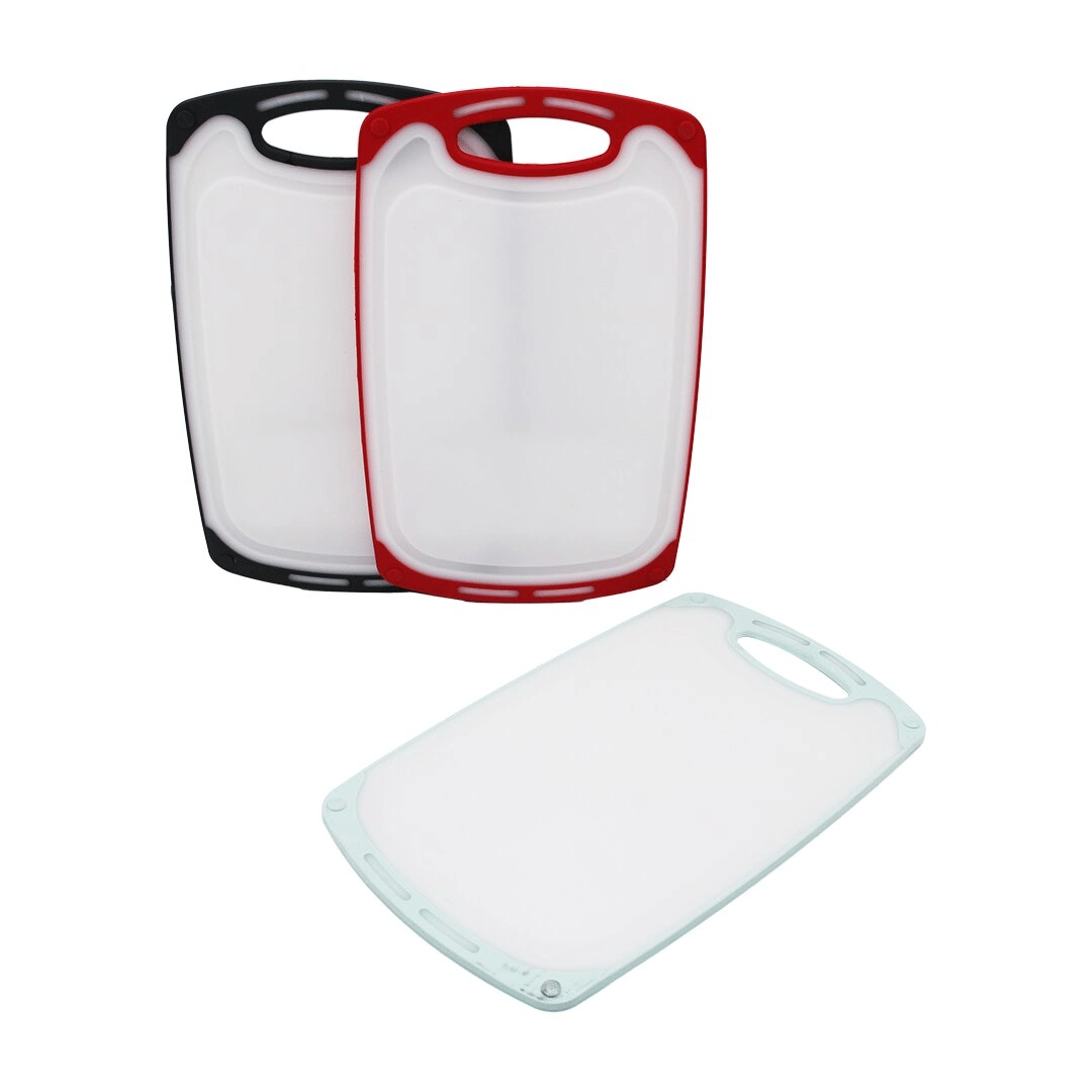 40x24cm  Büyük  Plastik  Kesim Panosu  Kaymaz Silikon Kenarlık - 10mm Kalınlık Bx40