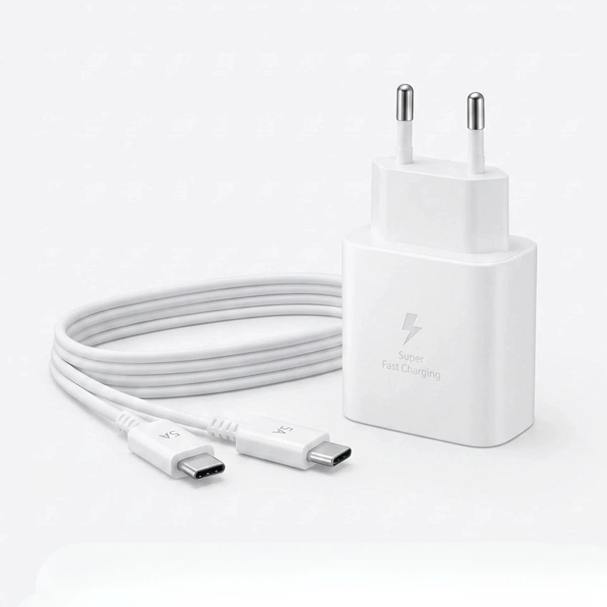 45w Süper Hızlı Şarj Adaptörü Usb-c Pd 3.0 Pps Fast Charger + 5a Type-c To Type-c Kablo Bx40