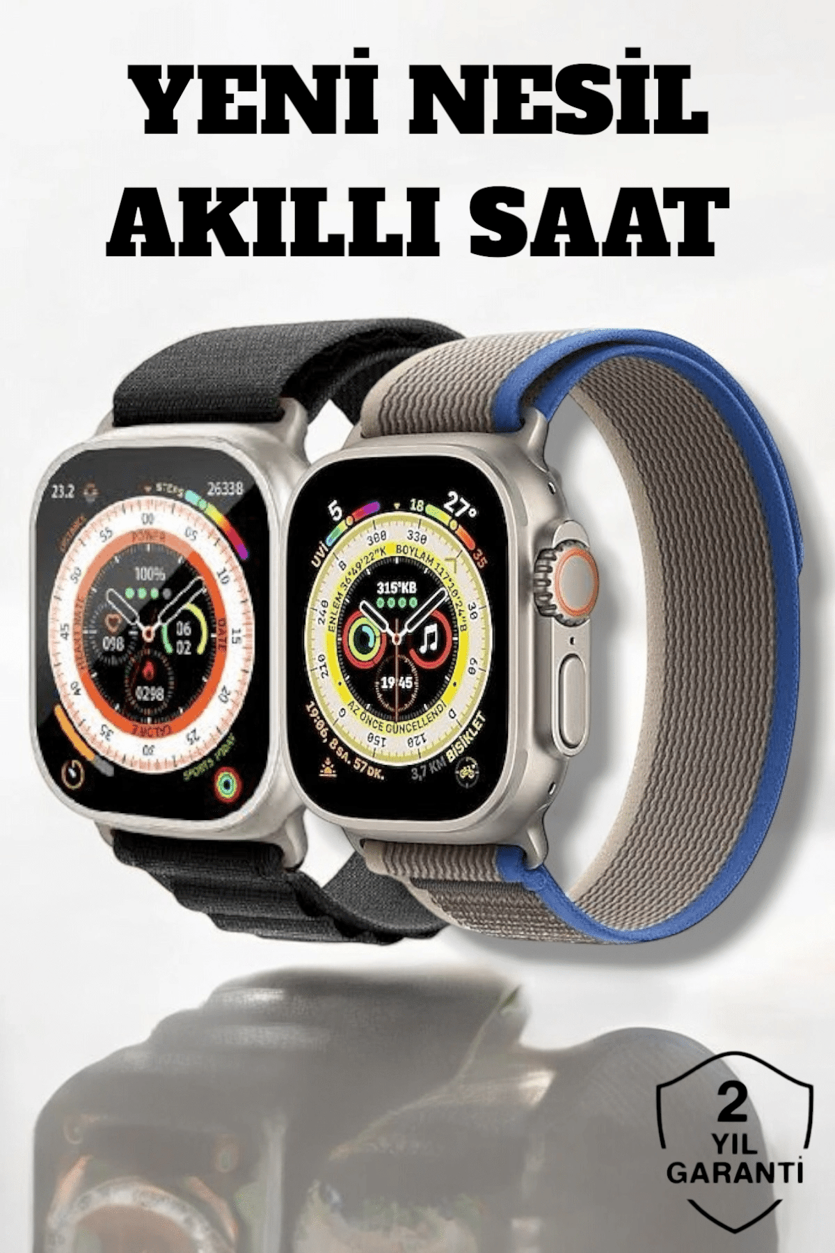 49MM Ekranlı, Kan Basıncı ve Adımsayar Özellikli Bluetooth Akıllı Saat