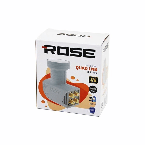4lü Uydu Lnb Unıversal Quad Full Hd -  3d - 0.1db Rle-400 Bx40