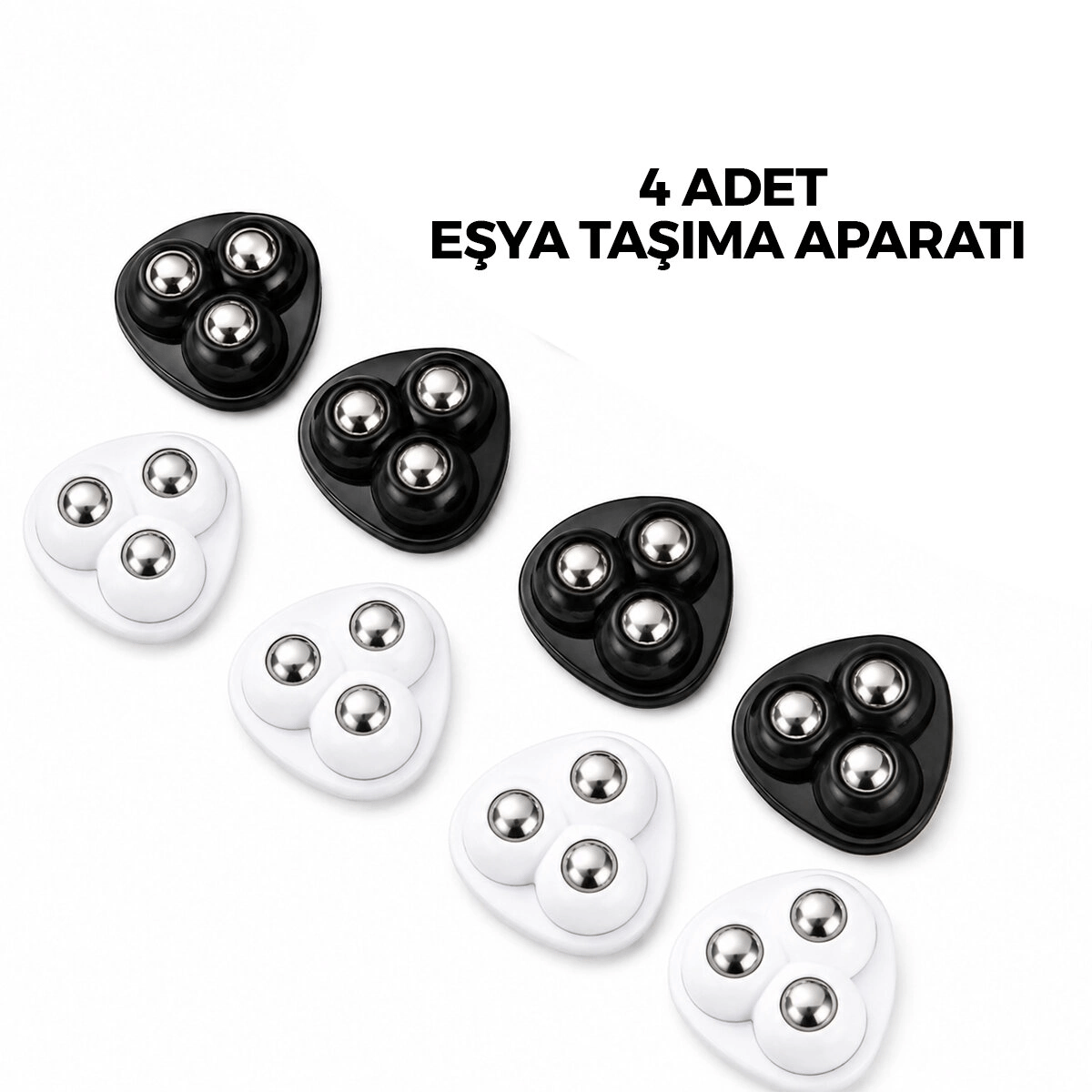 4pcs 3 Bilya Tekerlekli Poşetli Mobilya Eşya Taşıma Aparatı 360° Bx40