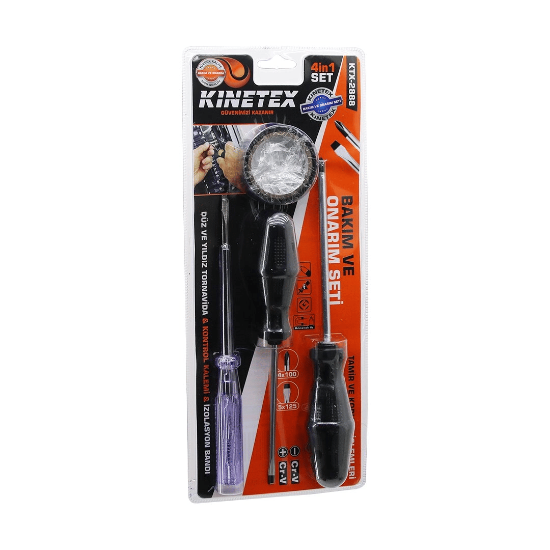 4pcs Tornavida - Çok Amaçlı Set Düz-yıldız Tornavida - Kontrol Kalem - Elektrik Bant Bx40