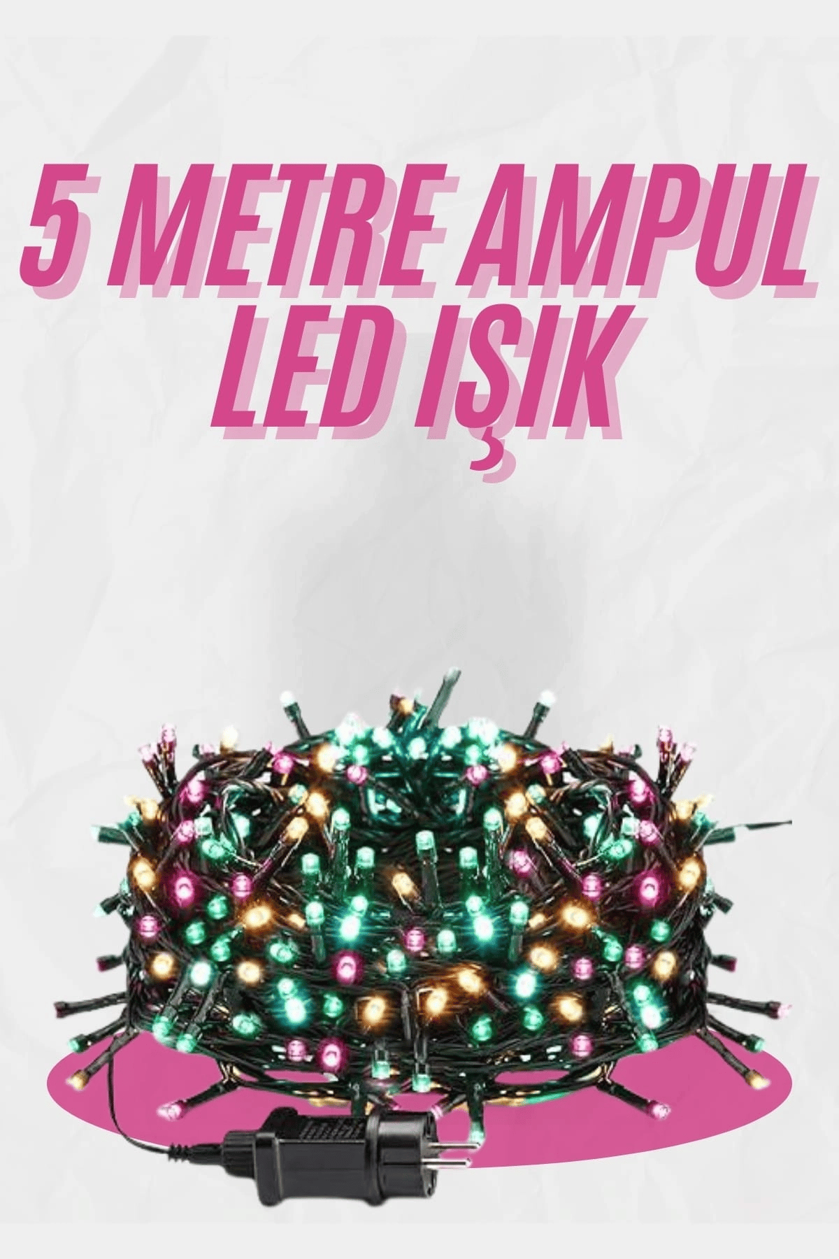 5 Metre Ampul LED Işık Renkli RGB Çok Renkli Led Aydınlatma