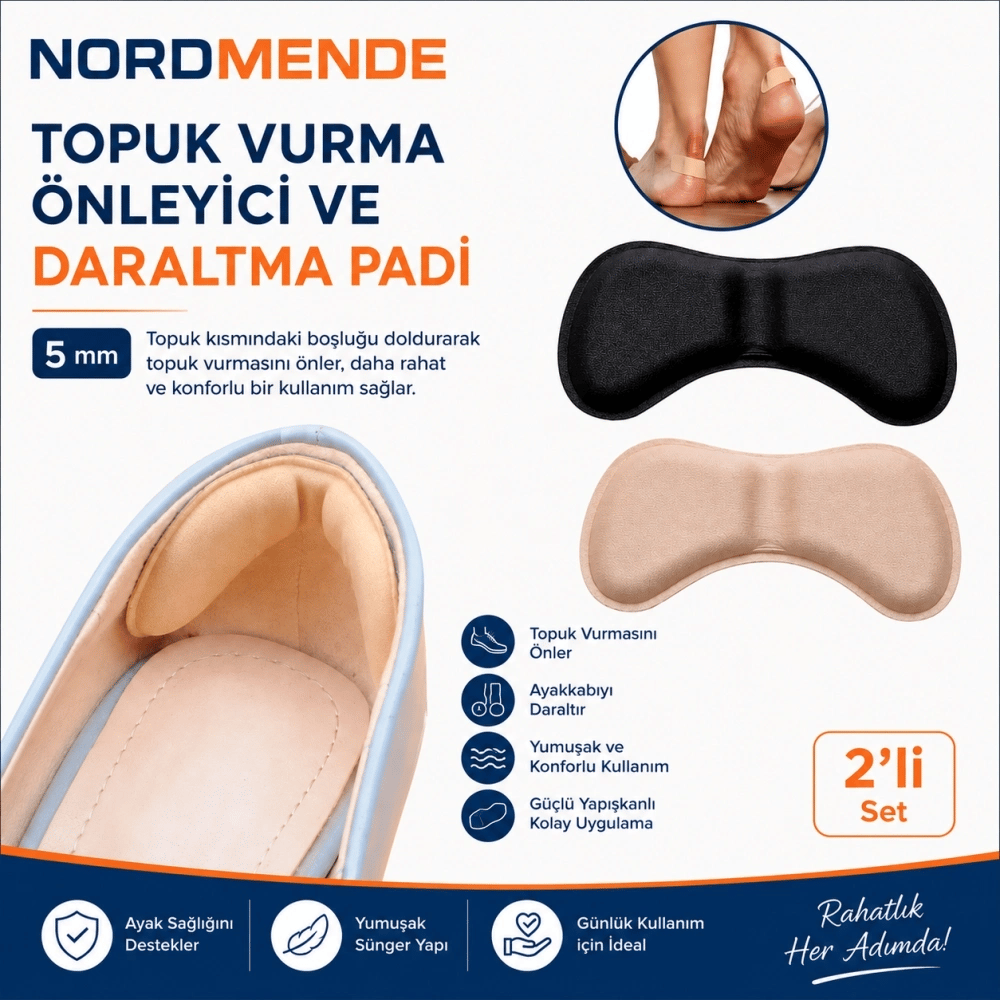 5 Mm Topuk Vurma Önleyici Ayakkabı Daraltma Pedi 239li Set