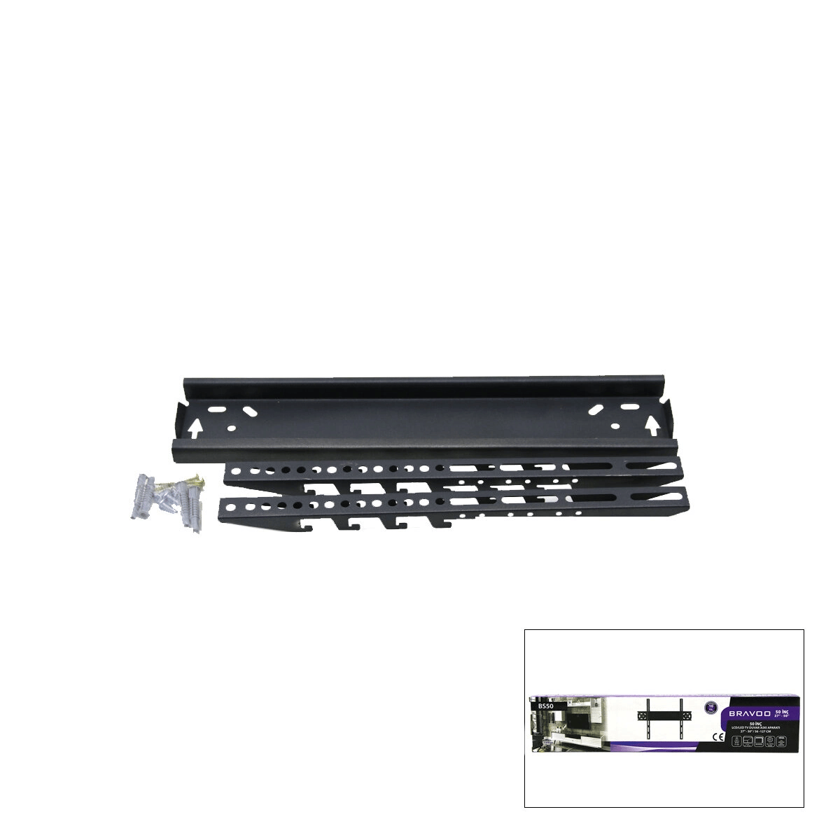 50 Inc - 27 Inc - 50 Inc Lcd Led Sabit Tv Askı Aparatı 56x127cm Bs-50 Bx40