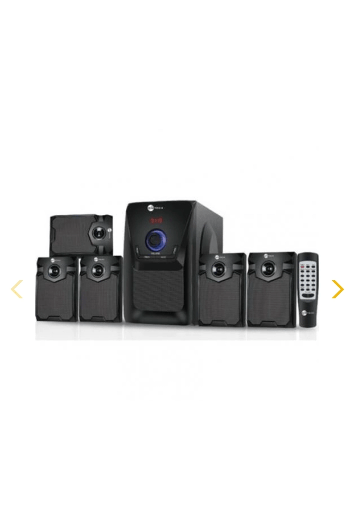 5+1 bluetoothlu kumandalı multimedia ses sistemi hoparlör siyah çoklu bağlantı 2 yıl garantili