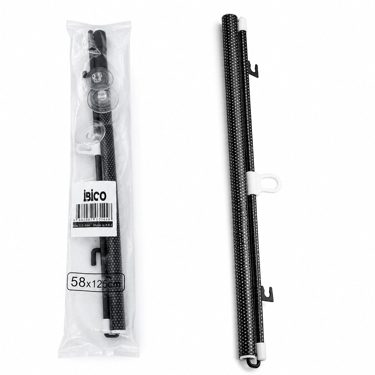 58x125cm Oto-araç - Ev - Ofis Cam Paneli Güneşlik Pvc Perde Makaralı Aç-kapa Vantuzlu Montaj Bx40