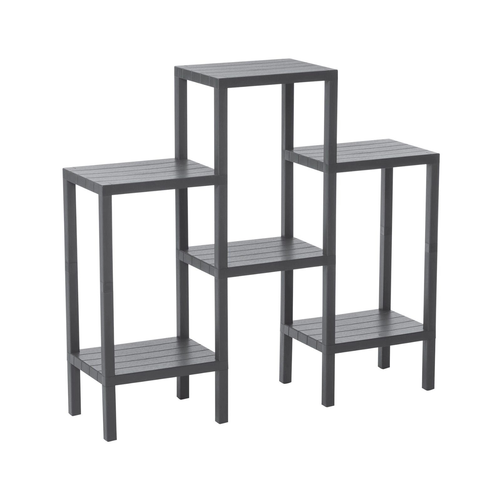 6 Raflı - Gri Modüler Ünite Plastik 108x100x29 Cm Bx40