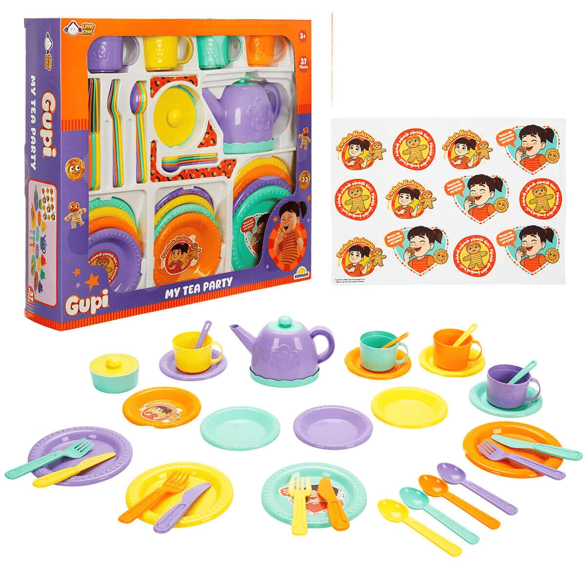 6831 SUN-SABC-H-ÇAY SETİ KUTULU GUPİ MY TEA PARTY 36PRÇ GUP