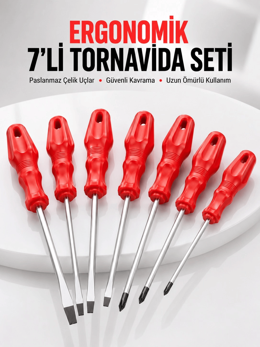 7li Tornavida Seti Düz ve Yıldız Uçlu Çok Amaçlı Kullanım