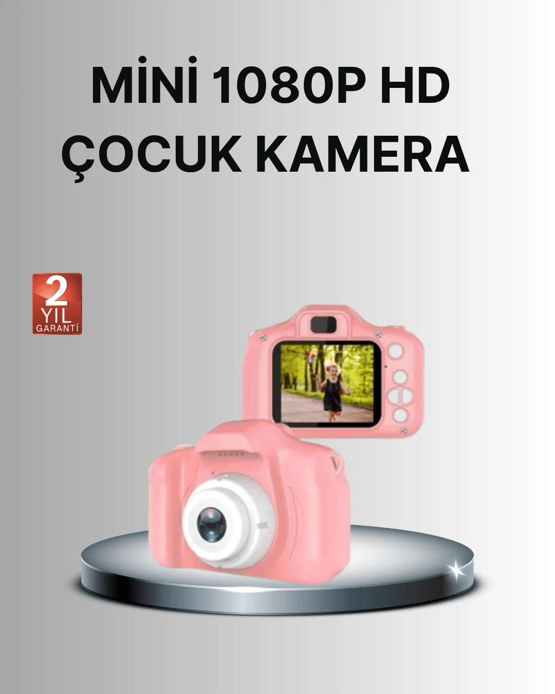 8 Megapiksel Mini Çocuk Kamerası HD Ekranlı Darbeye Dayanıklı ve Şarjlı