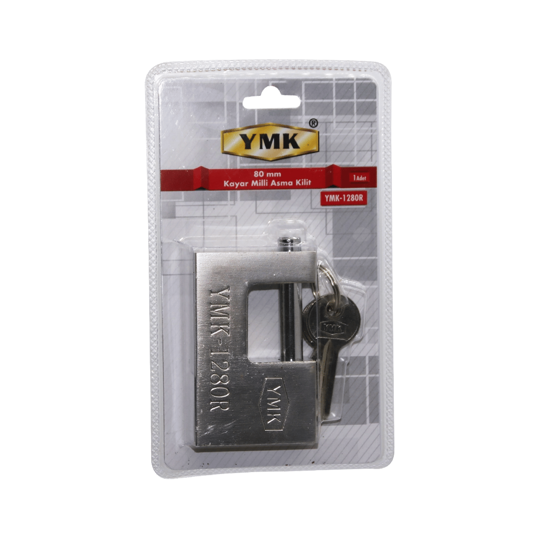 80mm Gri Kayar Milli Asma Kilit Bx40