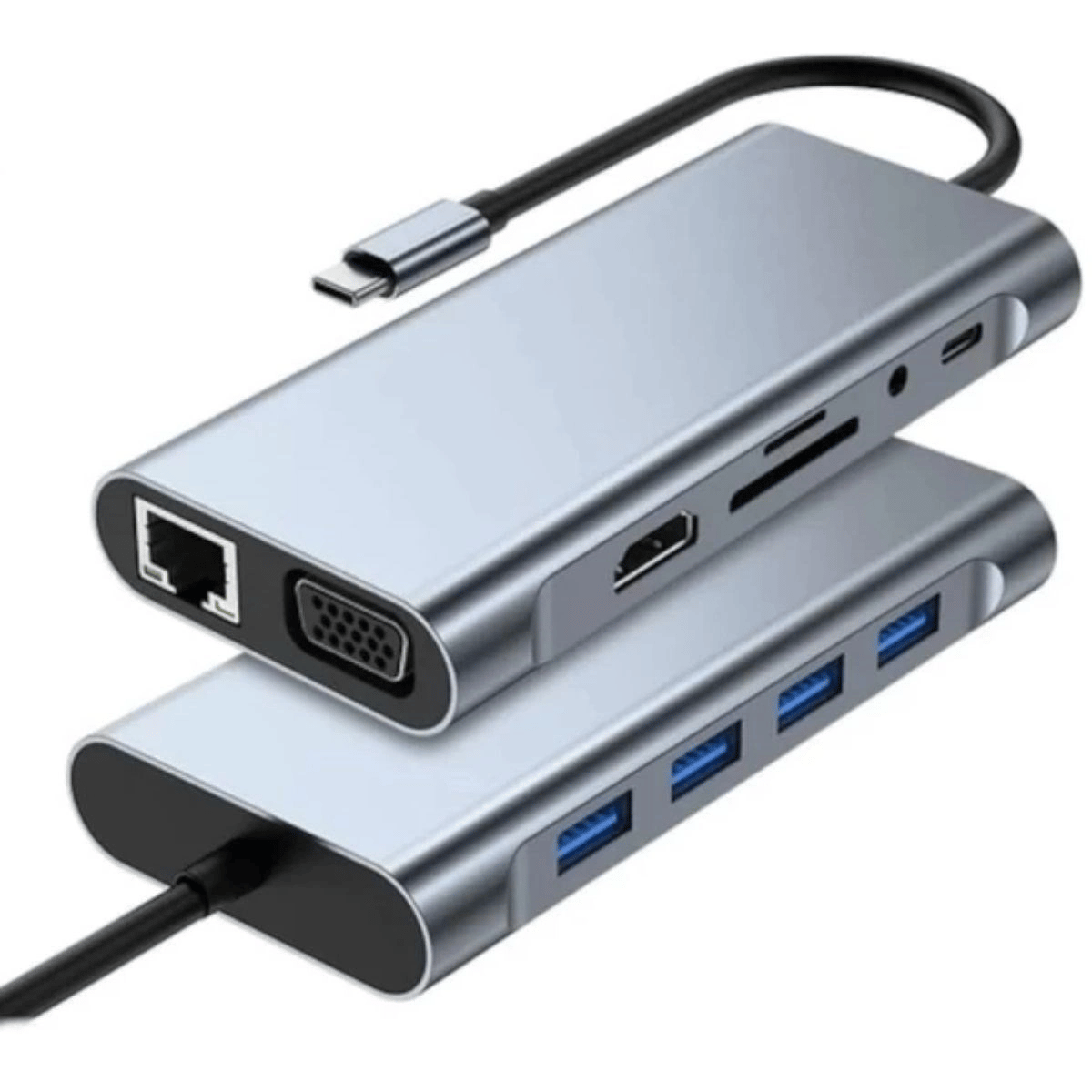 8in1 Type-c Çoklayıcı Hub Hdmı 4k Usb 3.0 Sd Tf Kart Rj45 Ethernet Dönüştürücü Adaptör Bx40