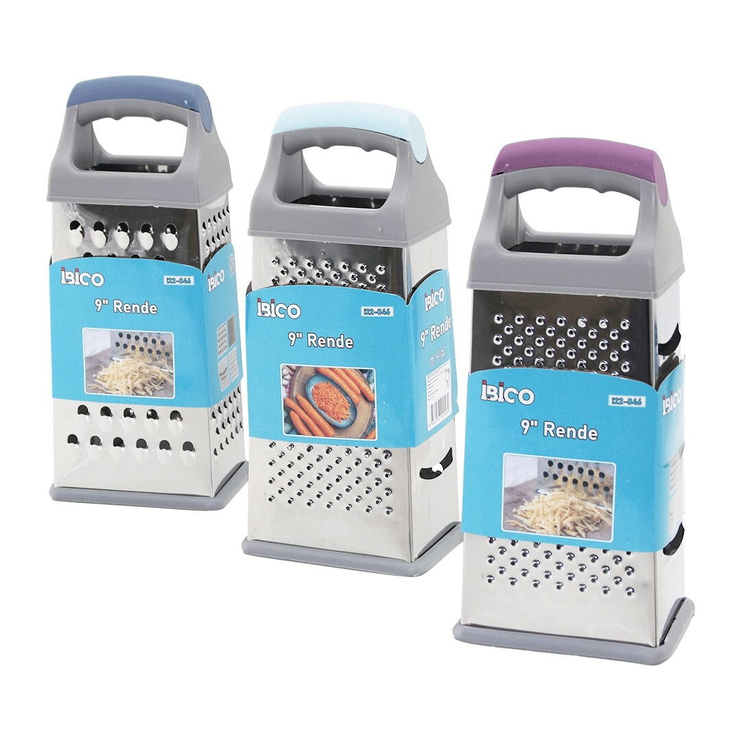 9 İnç   4gen   Çelik Metal  Rende  Renkli Plastik Saplı   Silikon Kaplama Taban Bx40