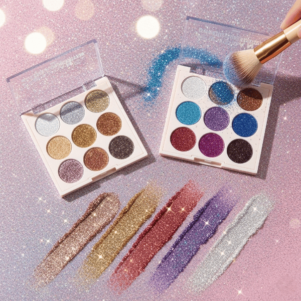 9 Renk Glitter Diamond Far Paleti - 2'li Set