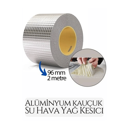 96 mm Su Hava Yağ Kesici İzolasyon Bandı 2 Metre 720962