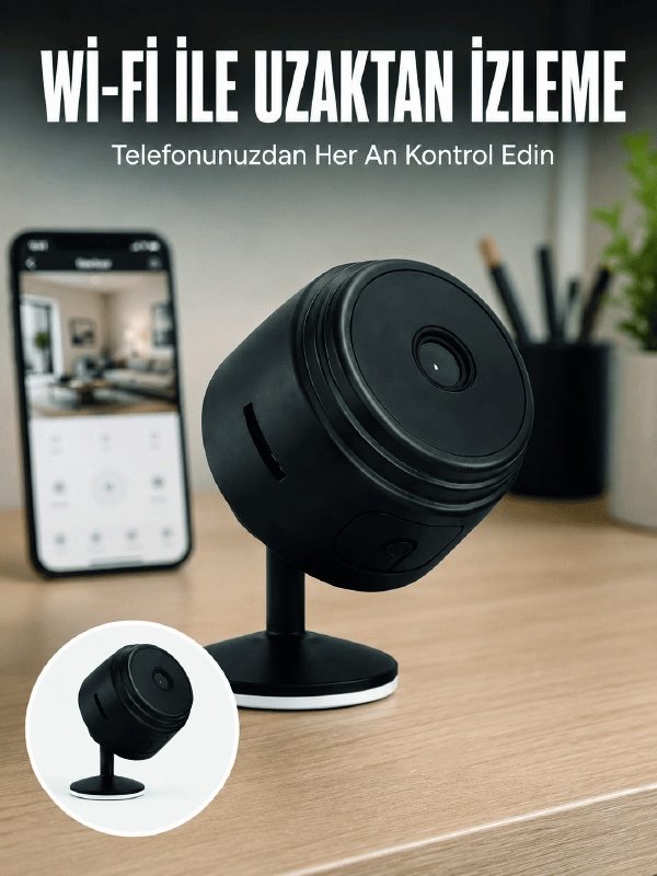 A9 Kablosuz Mini IP Kamera Wi-Fi Destekli Uzaktan İzleme Özellikli HD Güvenlik Kamerası