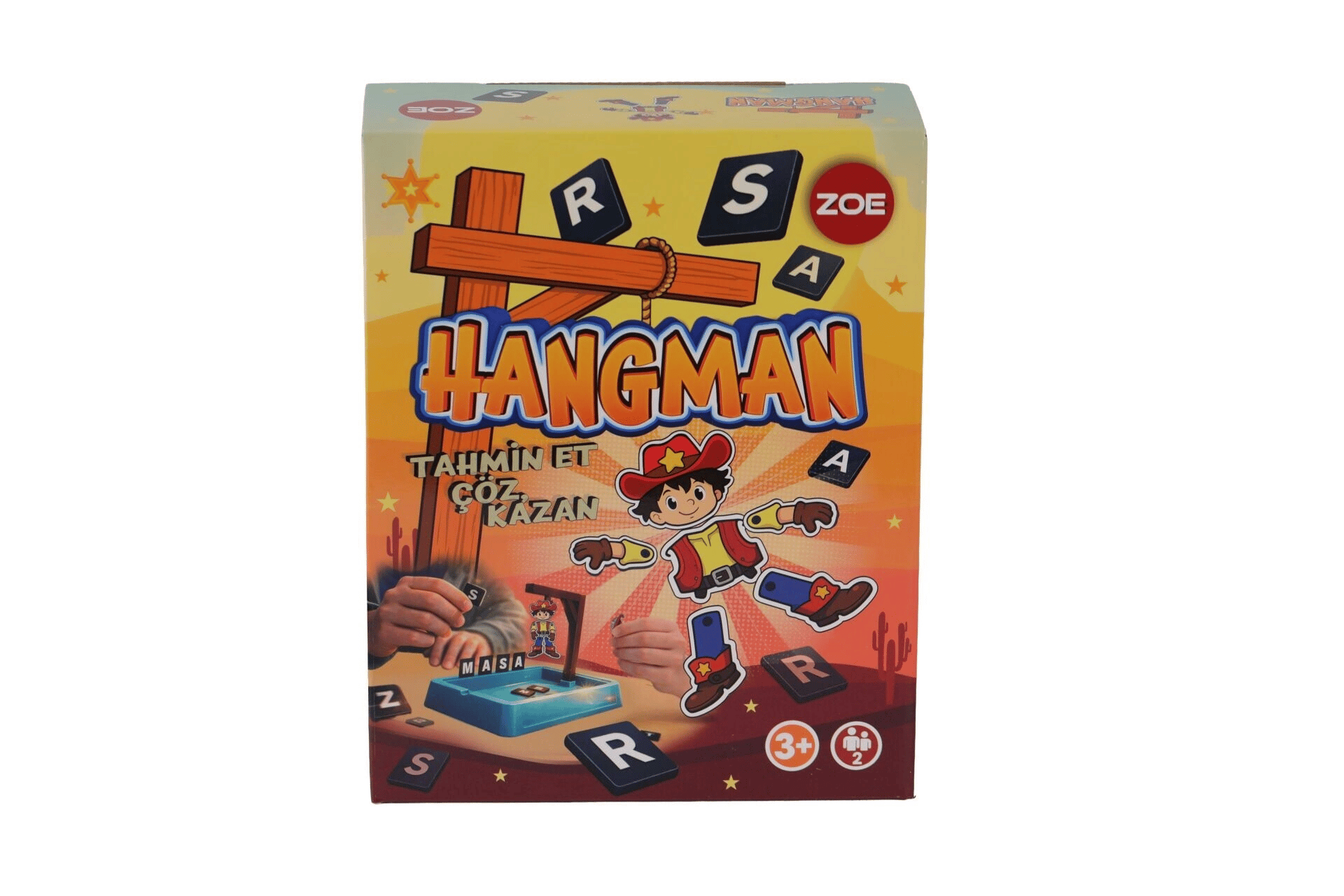 Ahşap Adam Asmaca Oyunu 35018 - Tek Kişilik Zeka ve Kelime Oyunu, Çocuklar İçin Hediyelik BX-313370