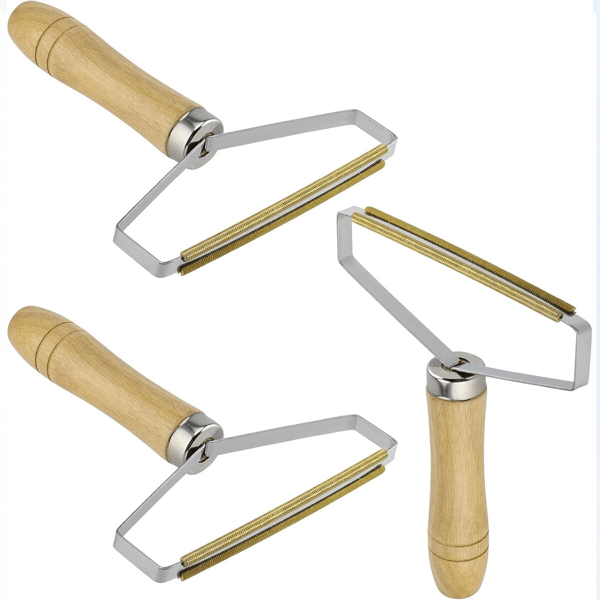 Ahşap Saplı Metal Tiftik Tüy Toplama Bx40