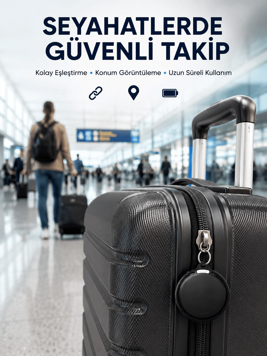 Akıllı Bluetooth Takip Cihazı AirTag İOS ve Android Uyumlu