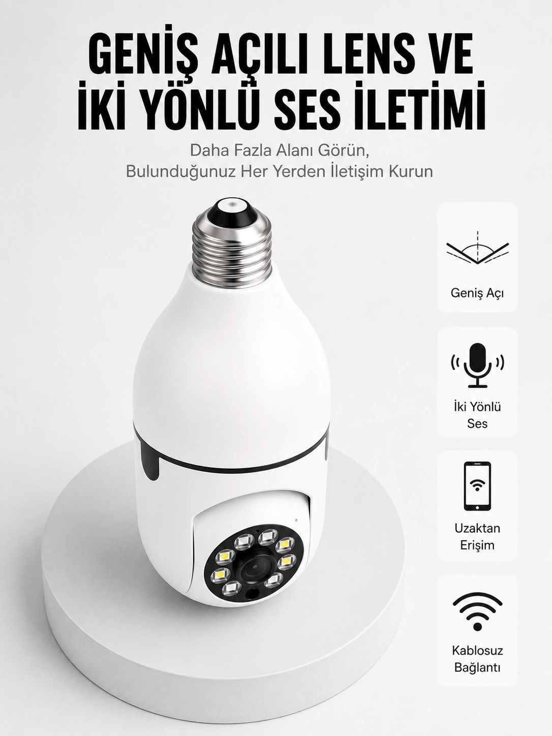 Akıllı Güvenlik Kamerası Full HD Görüntü ve Gece Görüş Özellikli Yeni Nesil