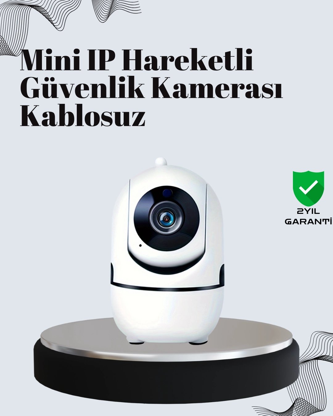 Akıllı Kontrol ve Hareket Takipli 1080P Kablosuz Güvenlik Kamerası – Gece Görüşlü ve İki Yönlü Sesli