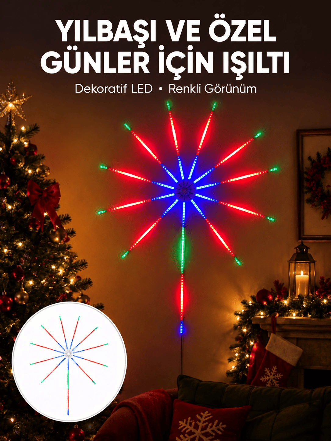 Akıllı RGB LED Duvar Lambası Kumandalı ve Uygulama Kontrollü Yeni Nesil