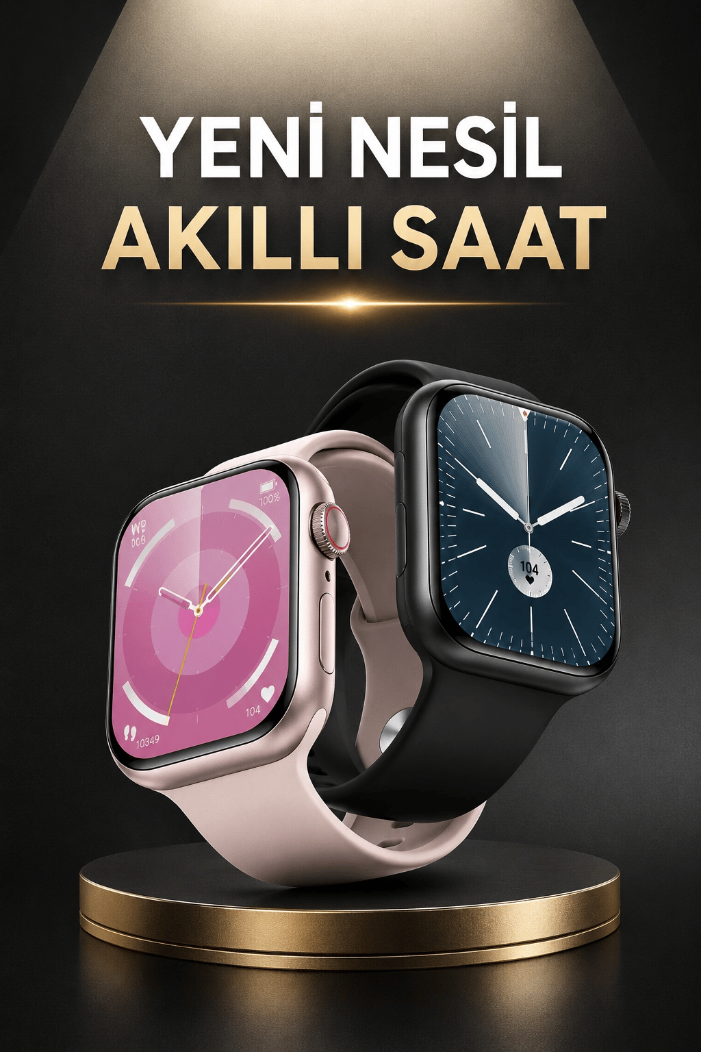 Akıllı Saat Alarm ve Titreşim Uyku ve Sağlık Takibi GPS Uyumlu Nabız Ölçer Sesli Görüşme