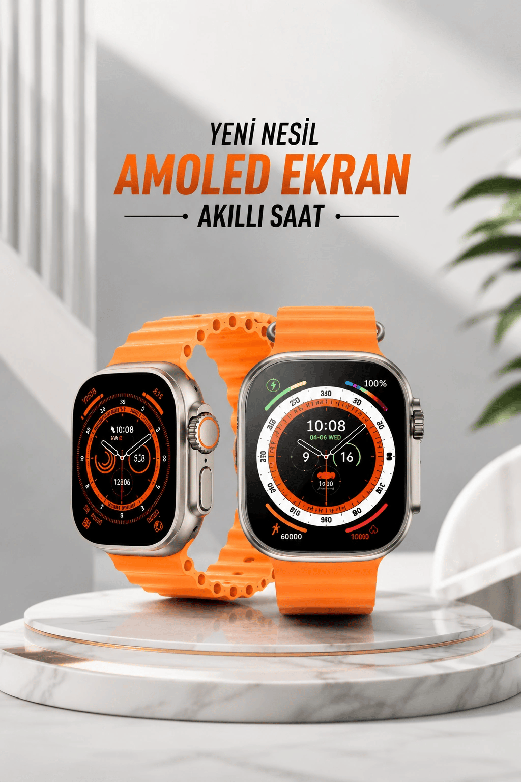 Akıllı Saat Android ve İOS Uyumlu 49 MM NFC Özelliği GPS Takibi