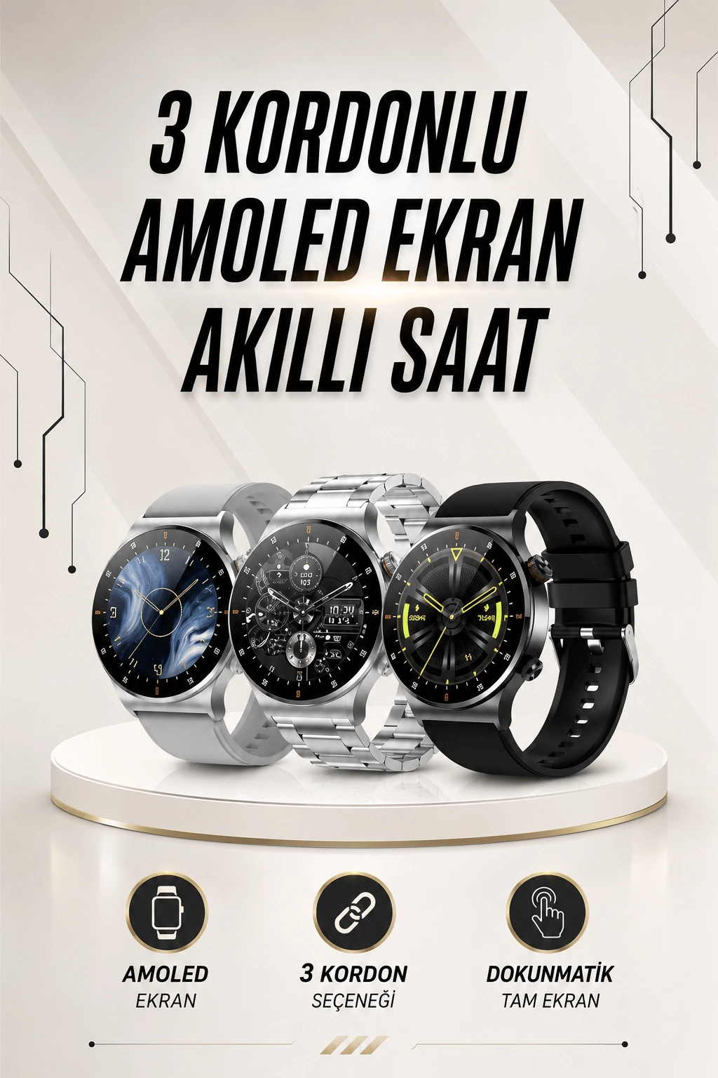 Akıllı Saat Arama Cevaplama Müzik Dinleme GPS Takibi