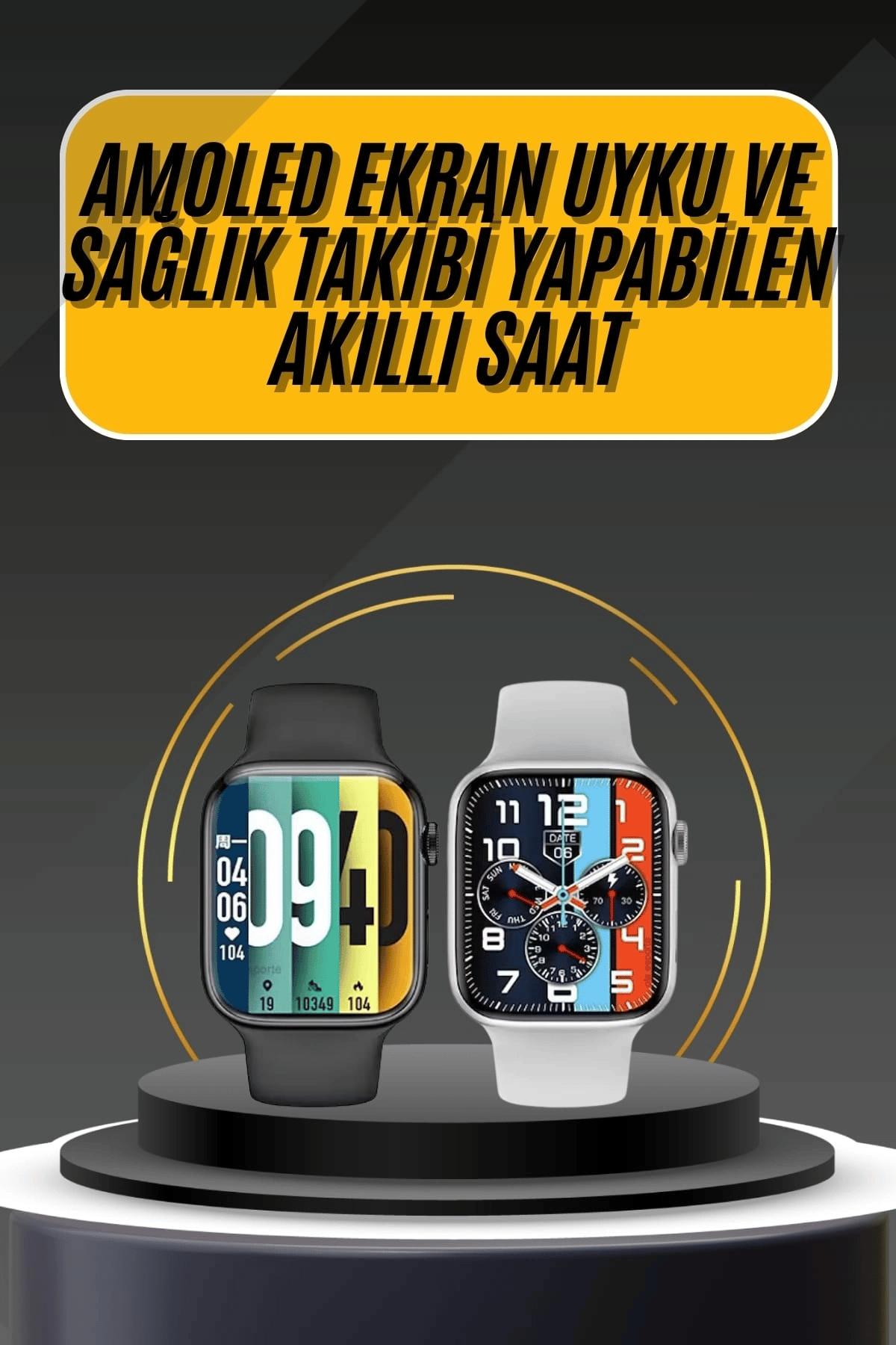 Akıllı Saat Yeni Nesil Android ve İOS Uyumlu Titreşim Modlu Alarm Kronometre