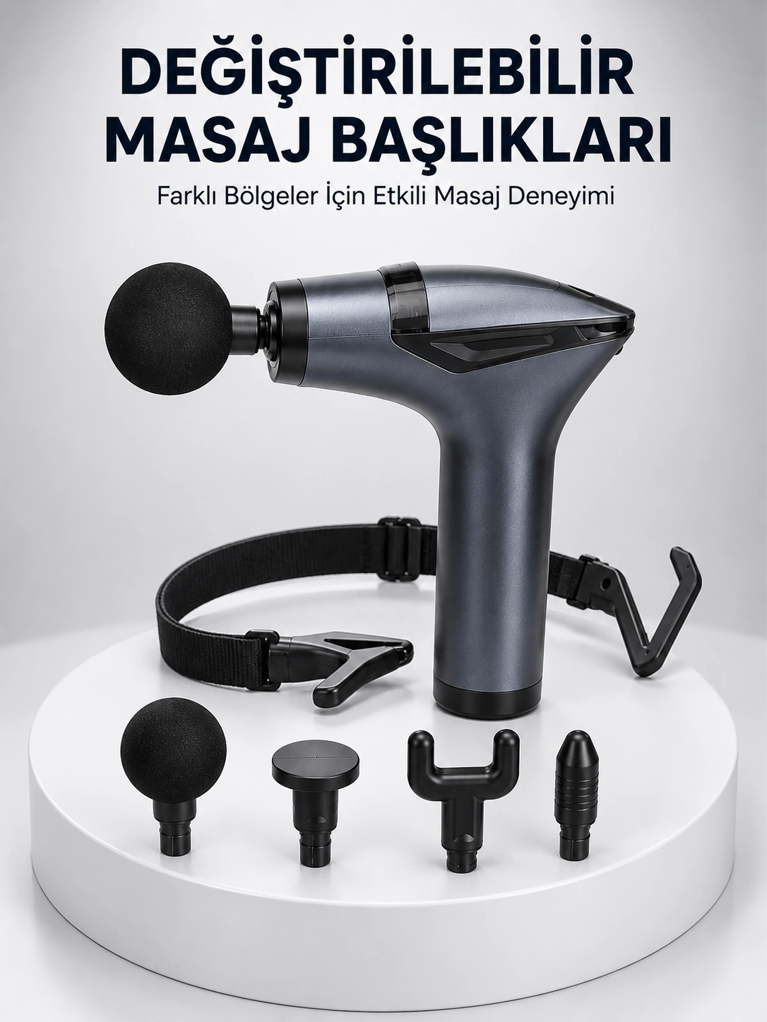 AKTÜEL 3in1 Taşınabilir Şarjlı Titreşimli Masaj Cihazı Çok Fonksiyonlu Yeni Nesil