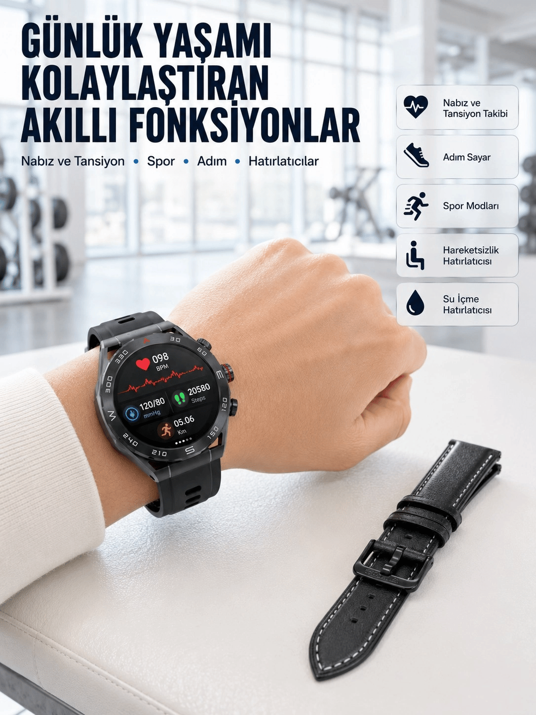 AMOLED Ekranlı 5G Android Akıllı Saat SIM Kart Destekli Kameralı Akıllı Saat