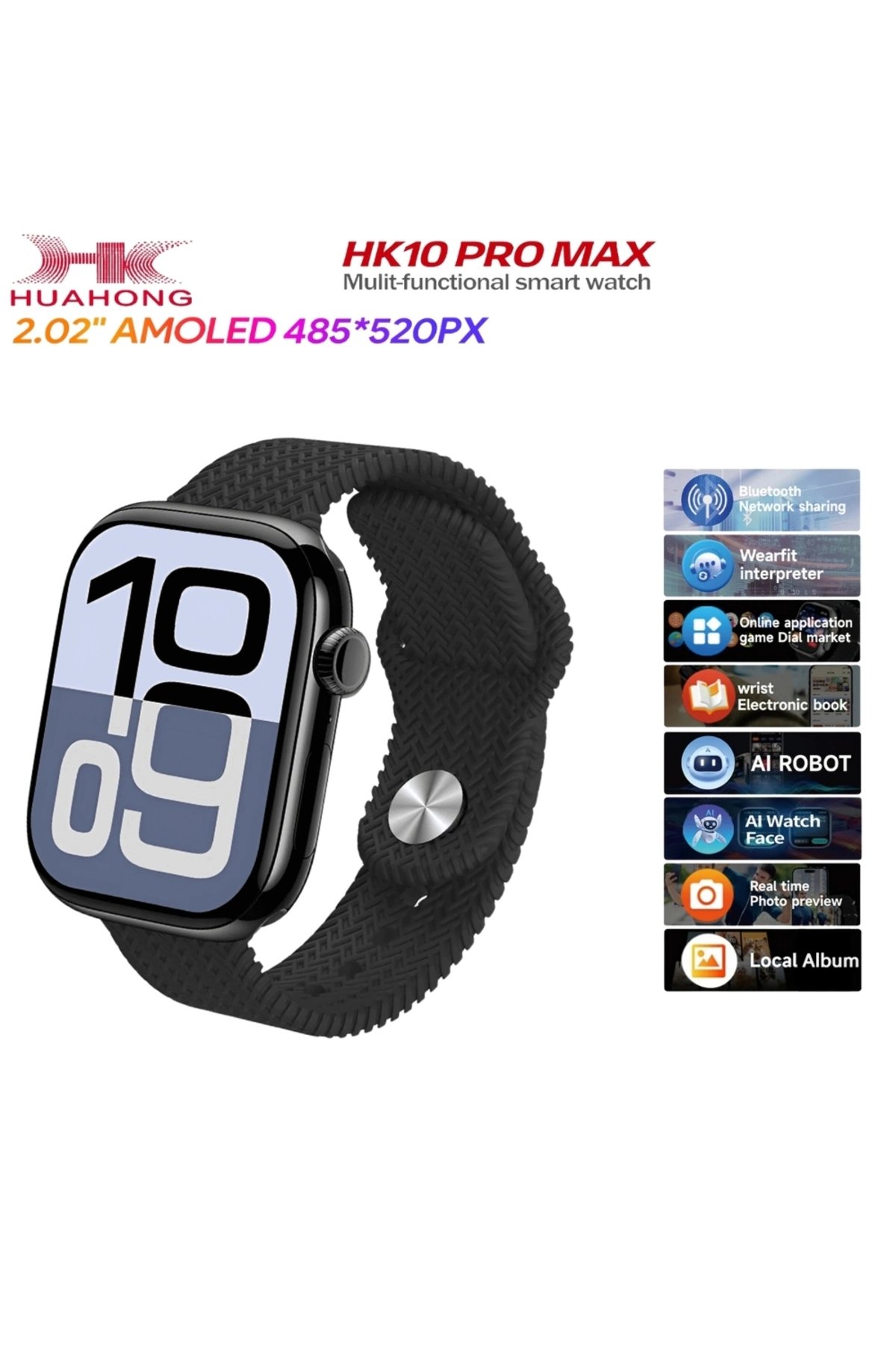AMOLED Ekranlı Akıllı Saat, GPS ve Nabız Sensörü Özellikli Spor ve Günlük Kullanım Saati