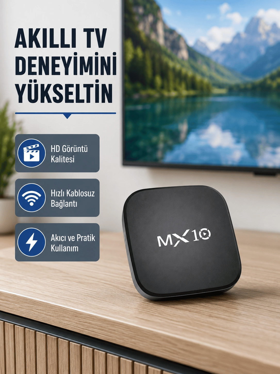 Android 4K TV Box – Wi-Fi, Bluetooth, Dolby Ses, 60 FPS Ultra HD