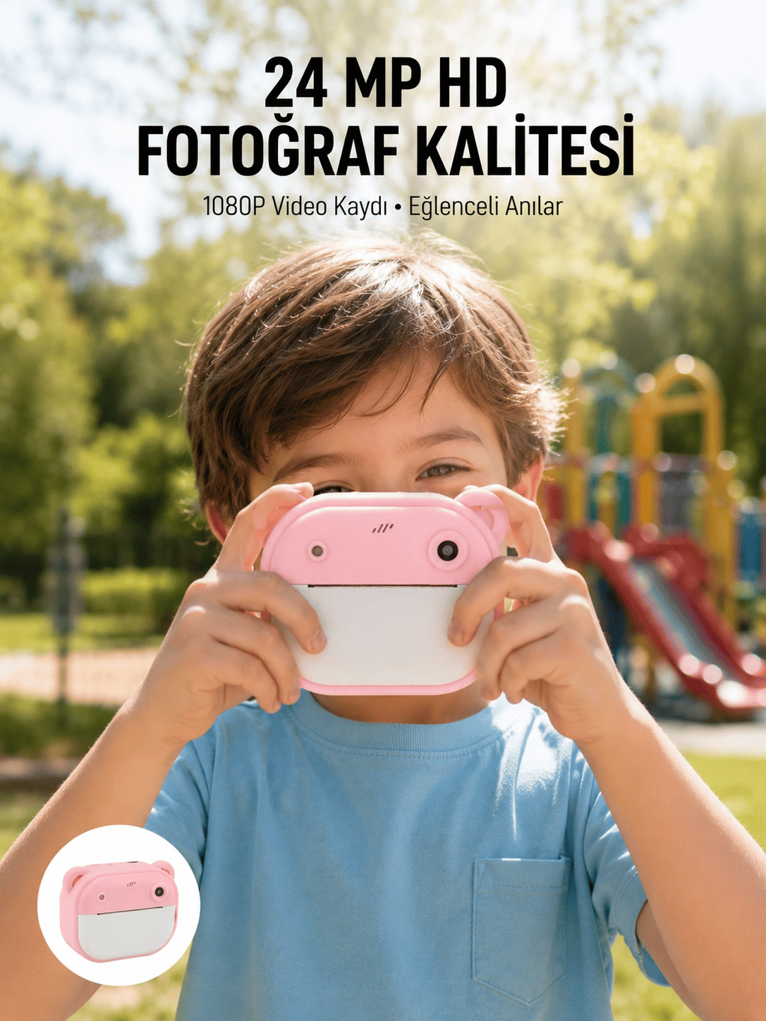 Anında Baskı Özellikli Şipşak Kamera 24MP HD Çift Lensli ve 32GB Hafızalı