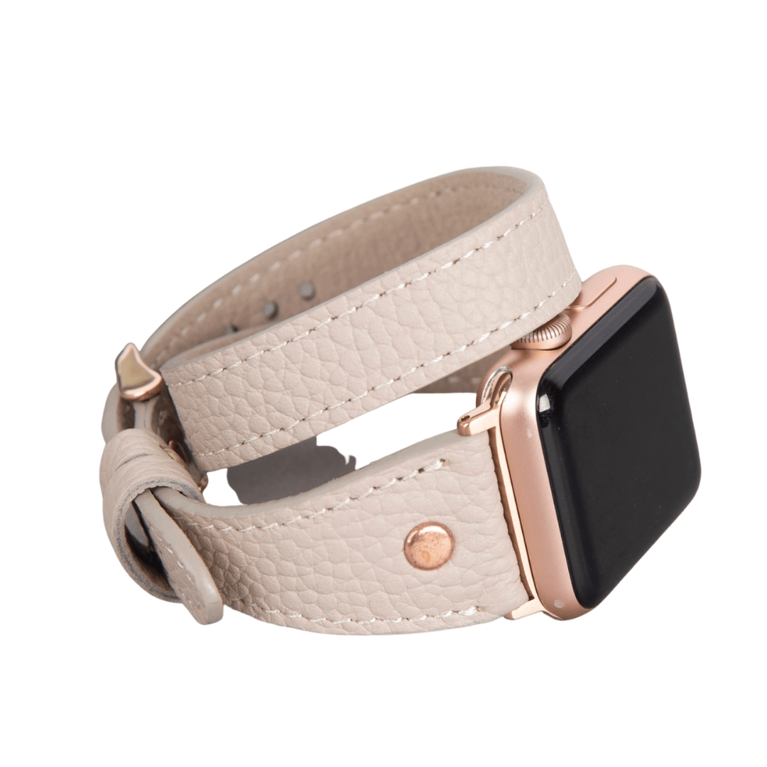 Apple Watch Uyumlu Deri Kordon 42-44-45mm Slim DTRT ERC3