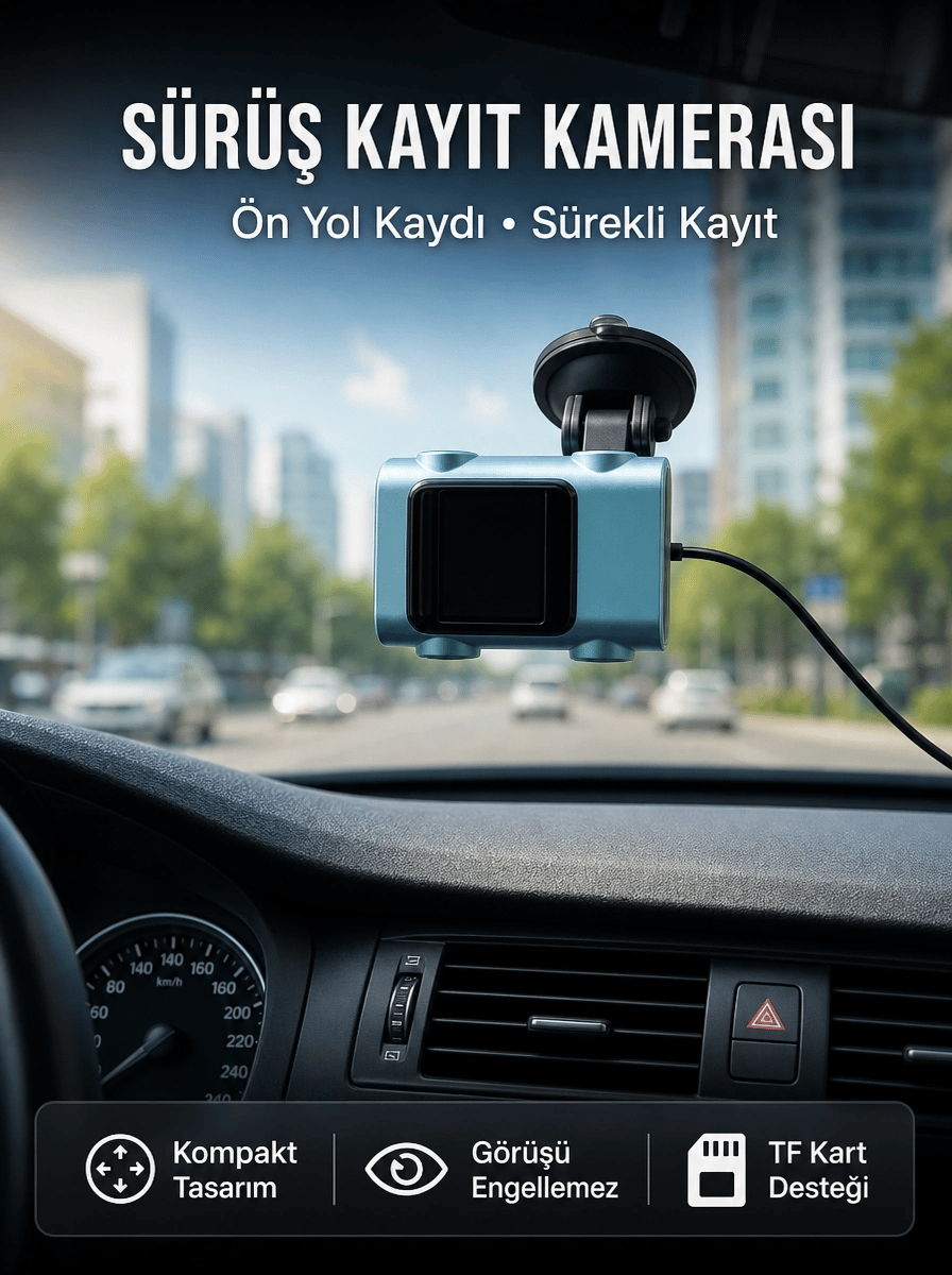 Araç Ön Cam Kamerası Sürüş Güvenliği İçin Video Kayıt Yeni Nesil