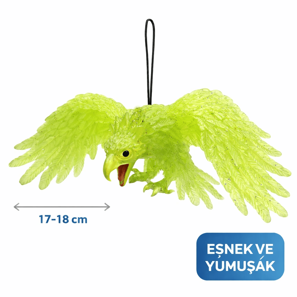 Asılabilir Lateks Kartal Dekor Süsü Yeşil 17-18 cm