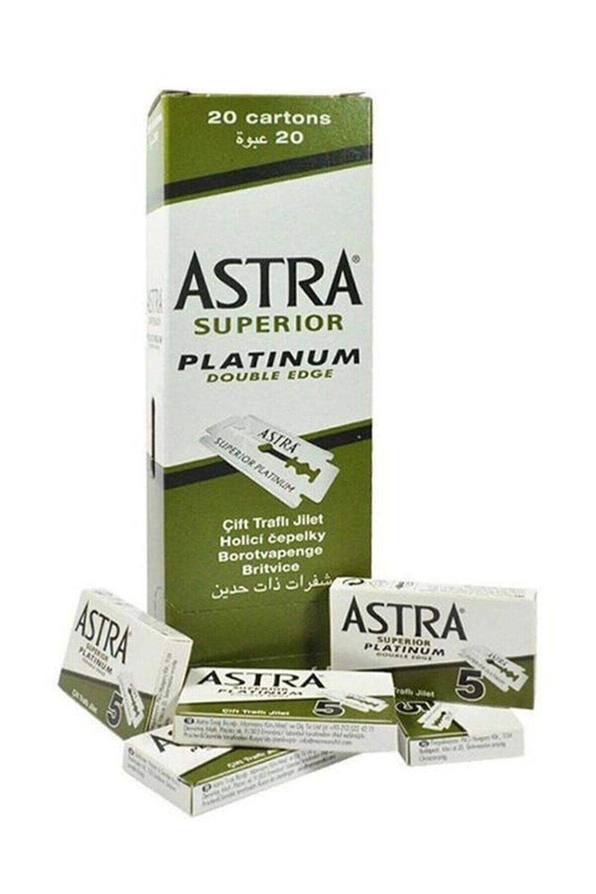 Astra Jilet Yeşil 1 Kutu İçinde 20 Küçük Paket Ve Her Pakette 5 Jilet Var -  Toplam 100 Jilet Bx40