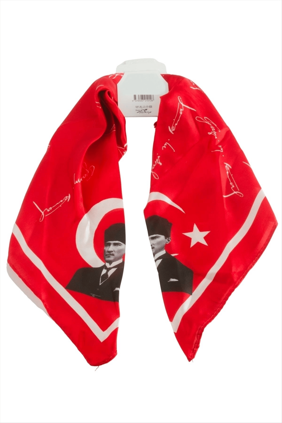 Atatürk İmzalı Zr Saten Fular 50*50 cm