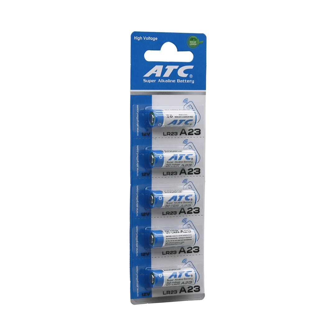 Atc Super Alkaline Battery A23 - 23a Lr23 Araç - Oto Kumanda Pili 12v 5li Kart Bx40