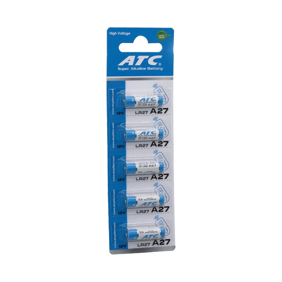 Atc Super Alkaline Battery A27 - 27a Lr27 Araç - Oto Kumanda Pili 12v 5li Kart Bx40