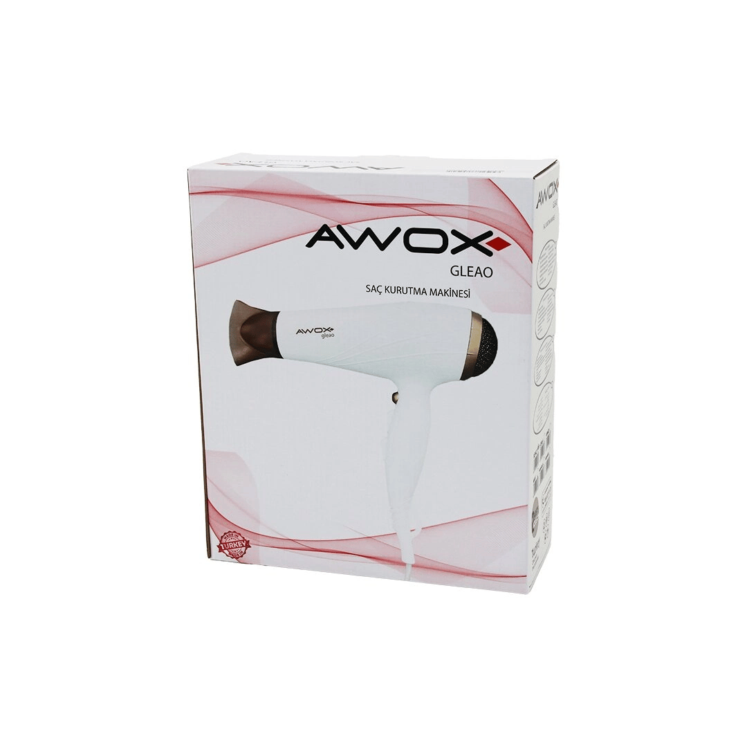 Awox Gleao Beyaz Saç Kurutma - Fön Makinesi Soğuk Üfleme 2 Kademe Fan - 3 Kademe Sıcaklık 1700-2000w Bx40