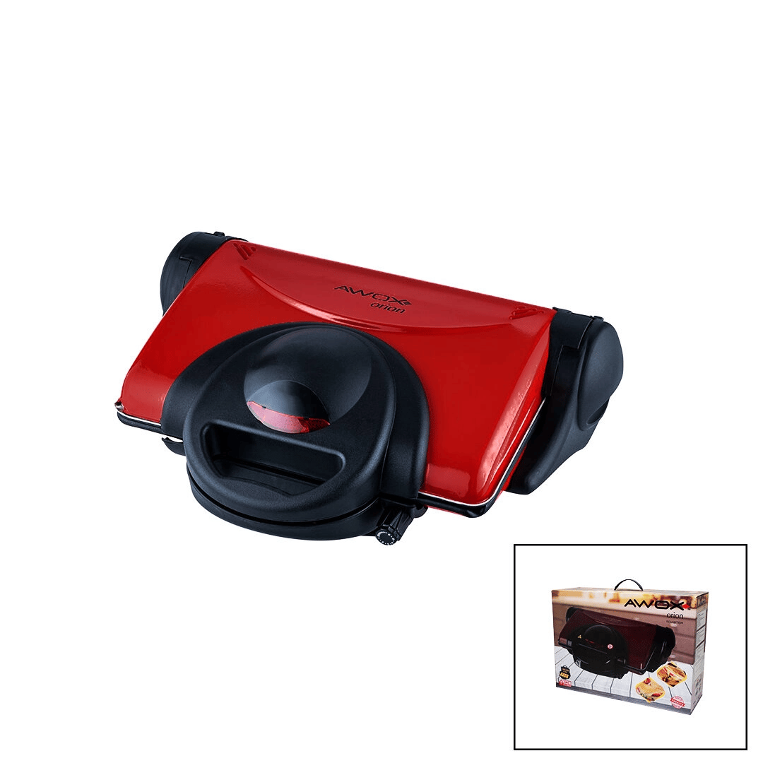 Awox Orion  Kırmızı   8 Dilim  Elektrikli  Teflon Tost Makinesi  -  180° Izgara   6 Kademe Isı Ayarı   1800w Bx40