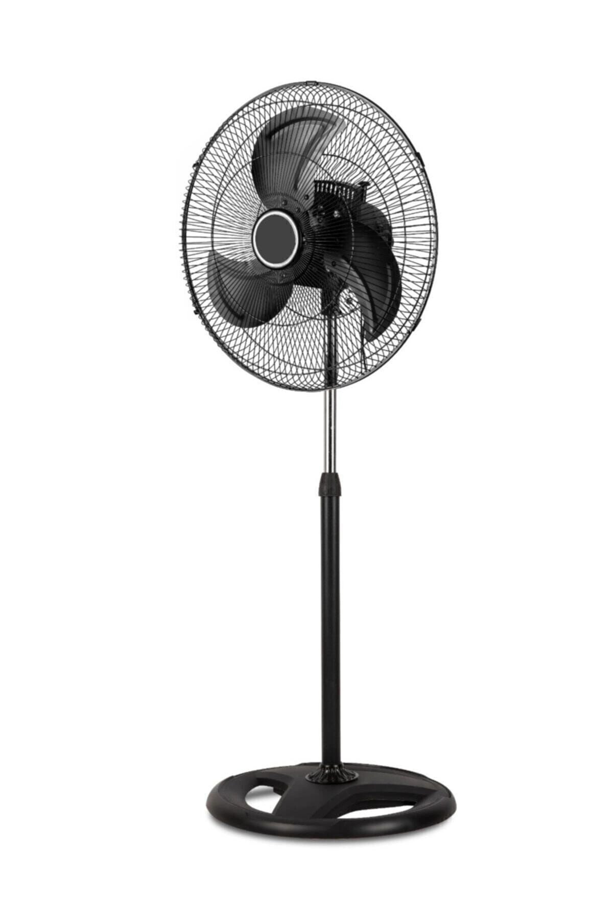 Ayaklı sanayi tipi 18 inç metal pervaneli vantilatör siyah 80 watt 2 yıl garantili