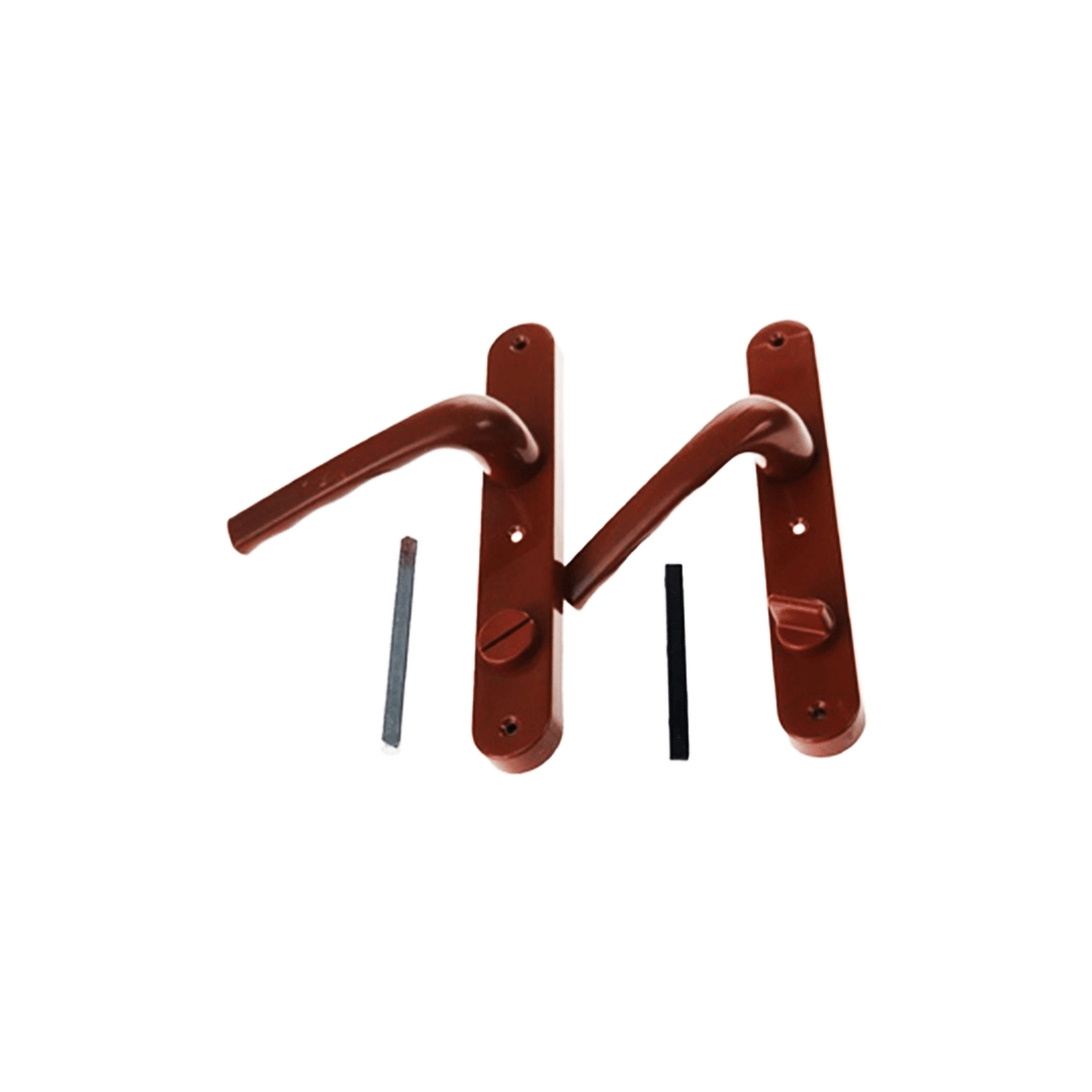 Banyo-wc - Kilitli Kahve Rengi Pvc Kapı Kolu Bx40